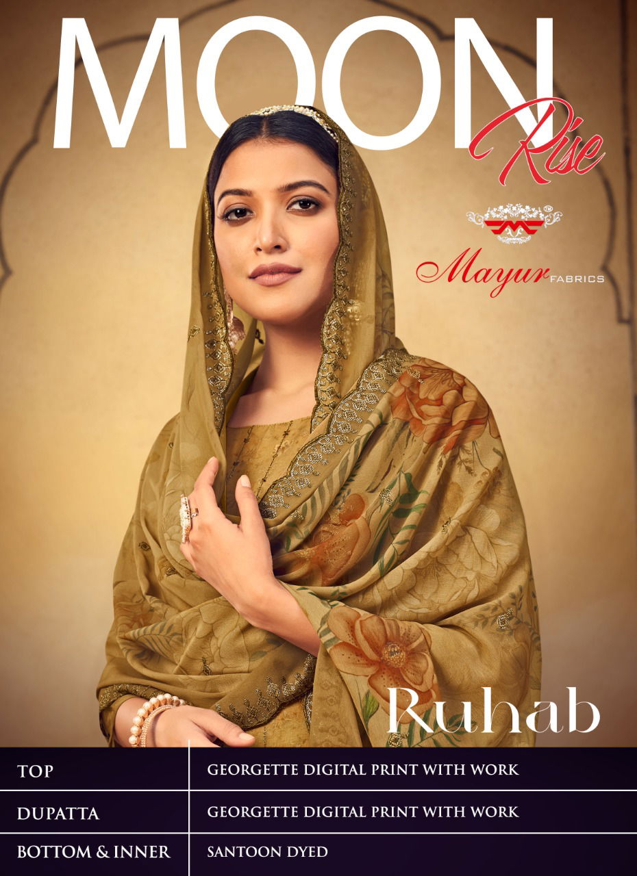 Mayur Ruhab Moon Heavy Festive Wear Wholesale Sharara Suits